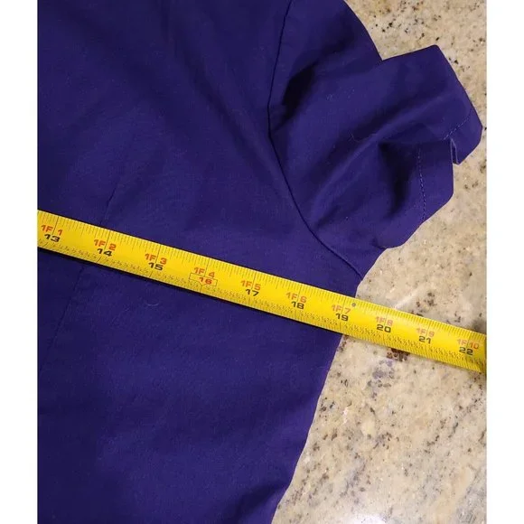 Women's S Small Koi by Kathy Peterson Purple Srub Top - Picture 10 of 12
